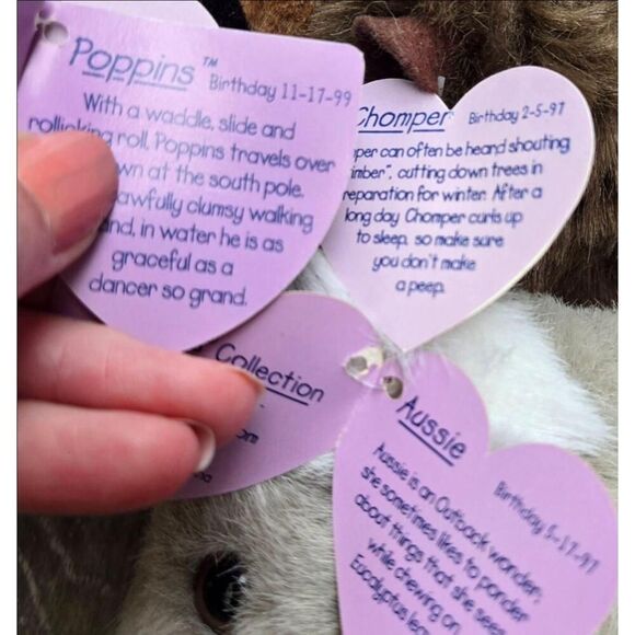 9 Puffkins Vintage plush stuffed animals dogs,deer, Kuala,  beaver, zebra, puffi - Picture 6 of 15